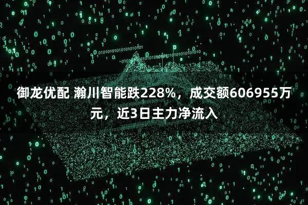 御龙优配 瀚川智能跌228%，成交额606955万元，近3日主力净流入